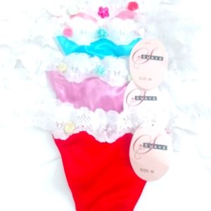 4 Pairs size M different colors "Satin"